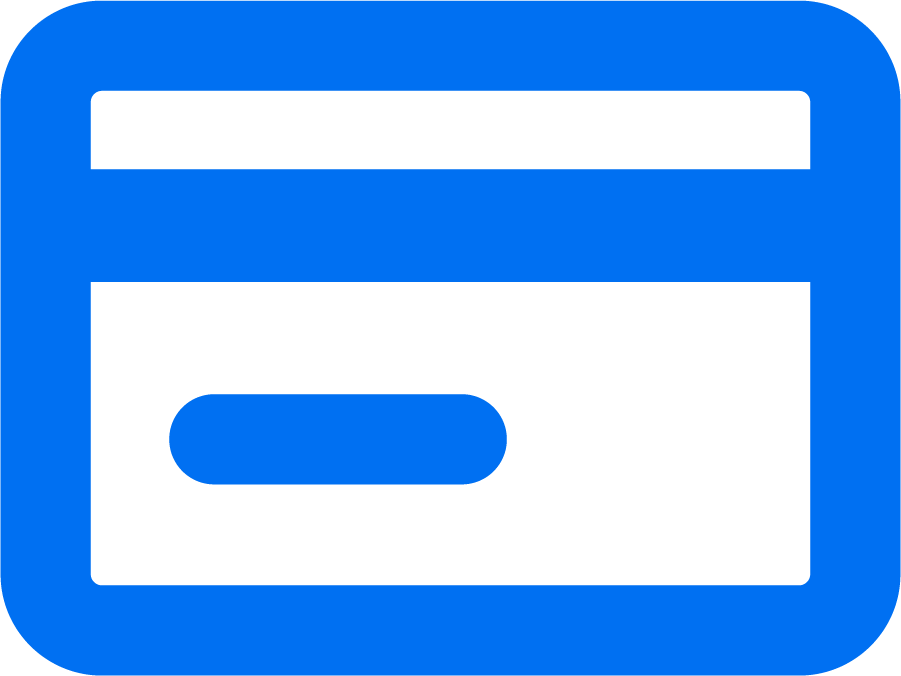 credit card blue icon