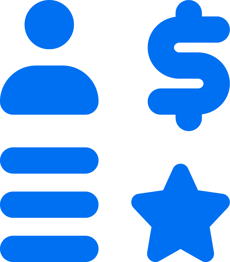 crm sales blue icon